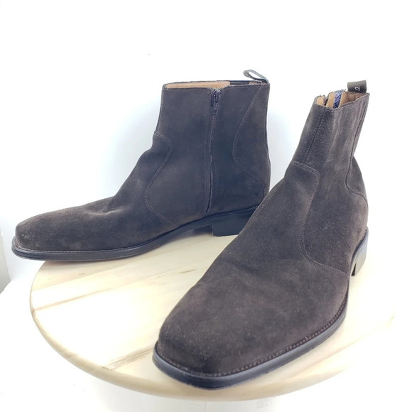 Florsheim Imperial Boots Size 11.5 Brown Suede Leather Ankle Classic Casual